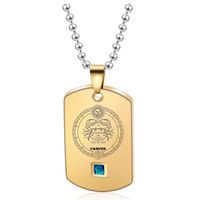 Simple Style Constellation Stainless Steel Titanium Steel Plating 18k Gold Plated Pendant Necklace sku image 35
