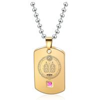 Simple Style Constellation Stainless Steel Titanium Steel Plating 18k Gold Plated Pendant Necklace sku image 38