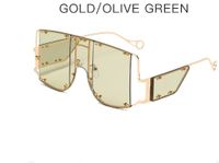 Ins Style Cool Style Solid Color Pc Special-shaped Mirror Full Frame Men's Sunglasses main image 5