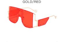 Ins Style Cool Style Solid Color Pc Special-shaped Mirror Full Frame Men's Sunglasses sku image 7