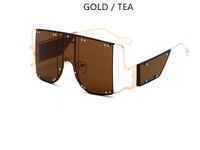 Ins Style Cool Style Solid Color Pc Special-shaped Mirror Full Frame Men's Sunglasses main image 4