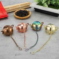 Casual Solid Color Stainless Steel Tea Making Device main image 4