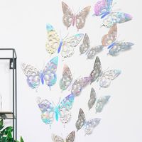 Glam Classical Butterfly Iridescent Paper Wall Sticker sku image 4