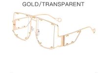 Style Ins Style Cool Couleur Unie Pc Miroir De Forme Spéciale Plein Cadre Hommes De Lunettes De Soleil sku image 3