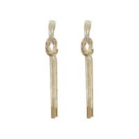 1 Pair Ins Style Exaggerated Tassel Knot Copper Plating Drop Earrings main image 3