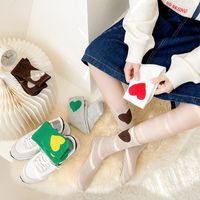 Women's Simple Style Heart Shape Cotton Crew Socks A Pair main image 4