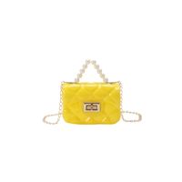 Women's Small Pvc Solid Color Elegant Classic Style Square Lock Clasp Shoulder Bag Handbag Crossbody Bag main image 3