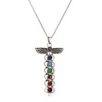 Casual Cool Style Hexagon Cross Moon Stainless Steel Plating Inlay Gem Pendant Necklace Long Necklace main image 5