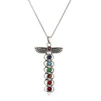 Casual Cool Style Hexagon Cross Moon Stainless Steel Plating Inlay Gem Pendant Necklace Long Necklace sku image 3