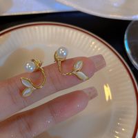 Sweet Geometric Butterfly Bow Knot Imitation Pearl Alloy Inlay Rhinestones Women's Earrings 1 Pair sku image 61