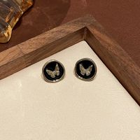 Sweet Geometric Butterfly Bow Knot Imitation Pearl Alloy Inlay Rhinestones Women's Earrings 1 Pair sku image 35