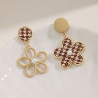Sweet Geometric Butterfly Bow Knot Imitation Pearl Alloy Inlay Rhinestones Women's Earrings 1 Pair sku image 555