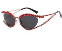 Y2k Hip-hop Punk Color Block Pc Special-shaped Mirror Diamond Frameless Women's Sunglasses sku image 3