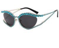 Y2k Hip-hop Punk Color Block Pc Special-shaped Mirror Diamond Frameless Women's Sunglasses sku image 4