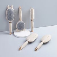 Simple Style Oval Bear Solid Color Plastic Nylon Rubber Hair Combs main image 5