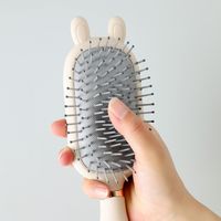 Simple Style Oval Bear Solid Color Plastic Nylon Rubber Hair Combs main image 3