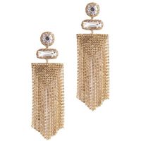 Business Solid Color Rhinestone Patchwork Women's Drop Earrings main image 4