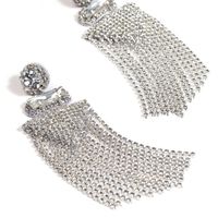 Business Solid Color Rhinestone Patchwork Women's Drop Earrings main image 2