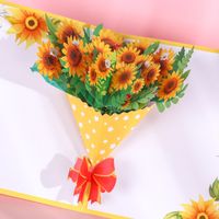 Mother's Day New Three-dimensional Bouquet Greeting Card Creative Carnation Flower Card Teacher's Day Blessing Bouquet Greeting Card main image 3