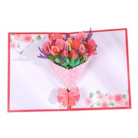 Mother's Day New Three-dimensional Bouquet Greeting Card Creative Carnation Flower Card Teacher's Day Blessing Bouquet Greeting Card main image 4