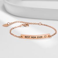 Simple Style Letter Stainless Steel 18K Gold Plated ID Bracelet In Bulk main image 4