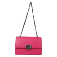 Women's Pu Leather Solid Color Classic Style Square Lock Clasp Shoulder Bag Crossbody Bag sku image 2