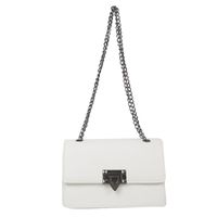 Women's Pu Leather Solid Color Classic Style Square Lock Clasp Shoulder Bag Crossbody Bag sku image 3