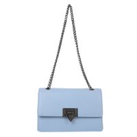 Women's Pu Leather Solid Color Classic Style Square Lock Clasp Shoulder Bag Crossbody Bag sku image 4