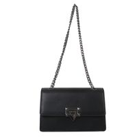 Women's Pu Leather Solid Color Classic Style Square Lock Clasp Shoulder Bag Crossbody Bag sku image 5