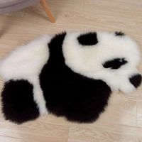 Cute Panda Wool Floor Mat sku image 1