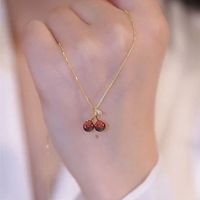 Simple Style Cherry Copper Pendant Necklace In Bulk sku image 1