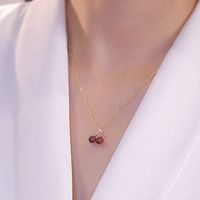Simple Style Cherry Copper Pendant Necklace In Bulk main image 6
