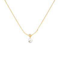 Simple Style Water Droplets Knot Sterling Silver Pearl Plating Freshwater Pearl Pendant Necklace sku image 3