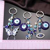 Retro Simple Style Animal Butterfly Elephant Alloy Resin Patchwork Bag Pendant Keychain main image 5