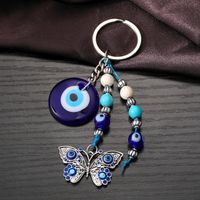 Retro Simple Style Animal Butterfly Elephant Alloy Resin Patchwork Bag Pendant Keychain main image 2