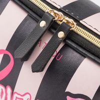 Women's Medium All Seasons Pu Leather Heart Shape Classic Style Square Zipper Cosmetic Bag main image 3