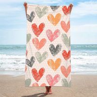 Casual Letter Heart Shape Mermaid Beach Towels main image 3