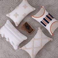 Casual Square Stripe Tufting Pillow Cases main image 4