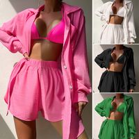 Women's Beach Solid Color 2 Piece Set Cover Ups main image 6