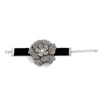 Glam Retro Übertrieben Blume Tuch Inlay Strasssteine Frau Armbänder Halskette main image 3