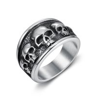 Punk Skull 304 Stainless Steel Polishing Men'S Rings main image 2