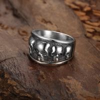 Punk Skull 304 Stainless Steel Polishing Men'S Rings main image 3