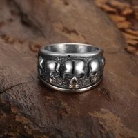 Punk Skull 304 Stainless Steel Polishing Men'S Rings main image 1