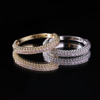 Copper Simple Style Plating Inlay Circle Zircon Rings main image 1