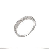Copper Simple Style Plating Inlay Circle Zircon Rings main image 4