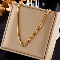 304 Stainless Steel 18K Gold Plated Casual Plating Color Block Necklace main image 1