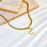 304 Stainless Steel 18K Gold Plated Casual Plating Color Block Necklace main image 4