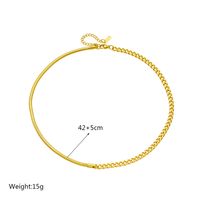 304 Stainless Steel 18K Gold Plated Casual Plating Color Block Necklace main image 3