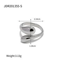 Ins Style Irregular Stainless Steel Criss Cross Open Ring sku image 1