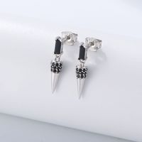 1 Pair Retro Classic Style Geometric Sterling Silver Ear Studs main image 5